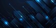 © Glce - Dark blue polygonal background, neon blue tech and black background,