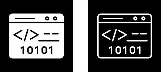 Binary Website Vector Icon