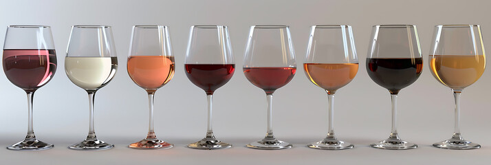 Variety of Wine, wallpaper, a line-up of society's happy drinks