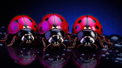 Sticker - small red ladybugs 