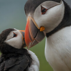 a two birds that are standing next to each other