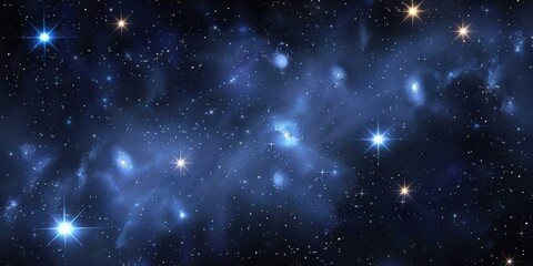 Wall Mural - Galaxy Illustration. Mystical Universe with Stars, Nebula, and Cosmic Sky