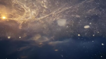 Wall Mural - enigmatic cosmic dust clouds in starry night sky