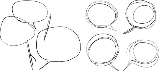 A continuous line of a Notification speech balloon icon on a modern background.