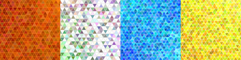 Wall Mural - abstract triangle polygon background set