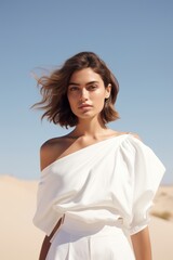 Wall Mural - portrait fashion desert dress.