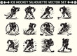 © dizayin - Ice hockey Player silhouette vector in illustration