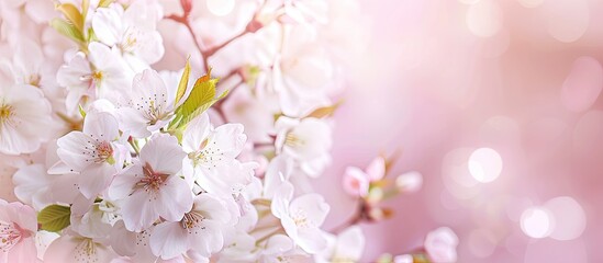 Aufkleber - Gorgeous Yoshino cherry blossoms featuring in a spring flowers series with copy space image