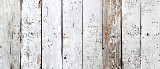 Aufkleber - Aged white wood plank for design with a right hand surface for text over a copy space image