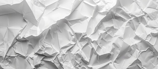 Aufkleber - Crumpled white paper texture or background with copy space image