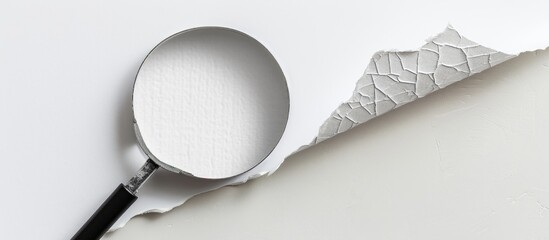 Aufkleber - Close up high resolution photo of clean white paper texture with a large magnified view for copy space image