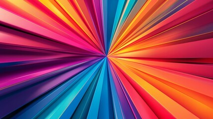 Wall Mural - Abstract starburst patterns with vibrant colors and dynamic designs