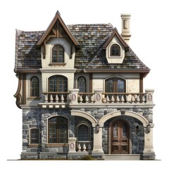 Wall Mural - Cartoon of Roofing architecture building house.