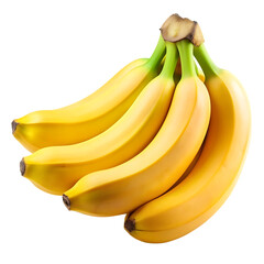 High-quality, detailed PNG image of a ripe banana on a transparent background