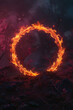 © IM_VISUAL_ARTIST - A circle of fire in a fantastic dark space.