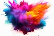 © DailyStock - Vibrant Colorful Paint Splashes Erupting From a Centered Point During Creative Art Session
