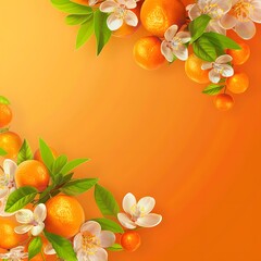 Wall Mural - orange spring background