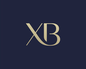 Wall Mural - XB letter logo icon design. Classic style luxury initials monogram.