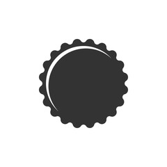 Wall Mural - Bottle cap graphic icon. Water or beer bottle cap sign isolated on white background. Vector illustration