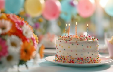 Poster - Birthday Cake With Candles