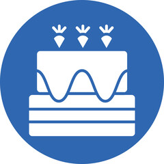 Poster - Cake glyph circle icon