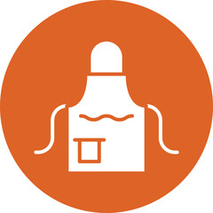 Poster - Apron glyph circle icon