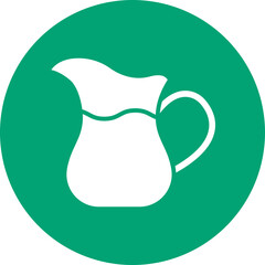 Sticker - Jug glyph circle icon