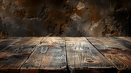 Wall Mural - Wooden table as backdrop for montages