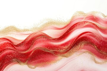 Wall Mural - Wave backgrounds glitter red.