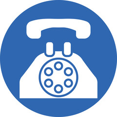 Sticker - Telephone glyph circle icon