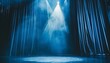 © irawan - Blue curtain in theater.
