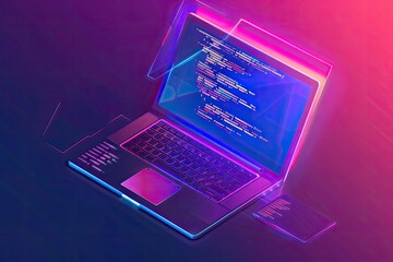 software, web development, programming concept. abstract programming language and program code on sc