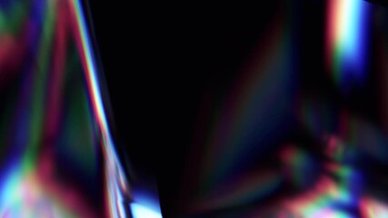 abstract animation, dark background with color refraction effect, 4k seamless looping video, 3d rend