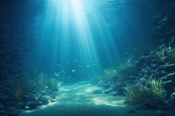 Poster - Underwater outdoors nature sea.