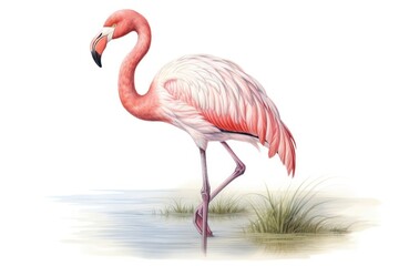 Wall Mural - Flamingo bird animal spoonbill wildlife.