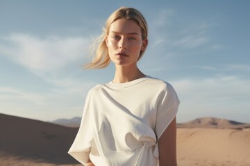 Wall Mural - portrait outdoors desert nature.