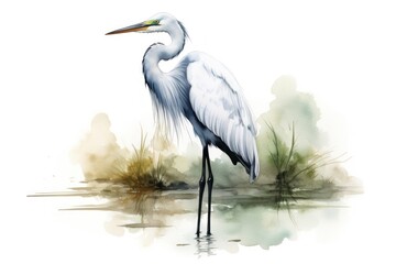 Poster - Animal heron stork white.