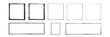 © l.v.l - Chalk or crayon hand drawing frames set. Grunge rectangle and square shape. Vector stock illustration isolated on white background for design template social media files, print and photo materials