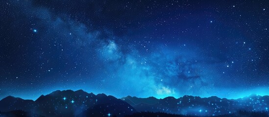 Wall Mural - authentic night sky showing stars with the milky way galaxy a picturesque background with a star stu