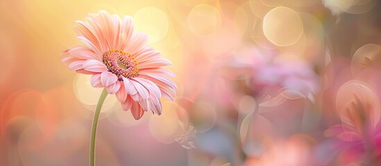 Wall Mural - Lovely flower with blurred background, perfect for copy space image.