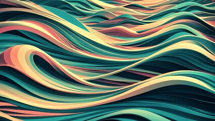 Abstract flowing of nature pattern lines texture color background.exotic wallpaper in painting style.wavy wave art shape