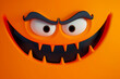 © paffy - Cartoon face with eyes and mouth with spooky jack-o-lantern expression - Halloween and spooky fun