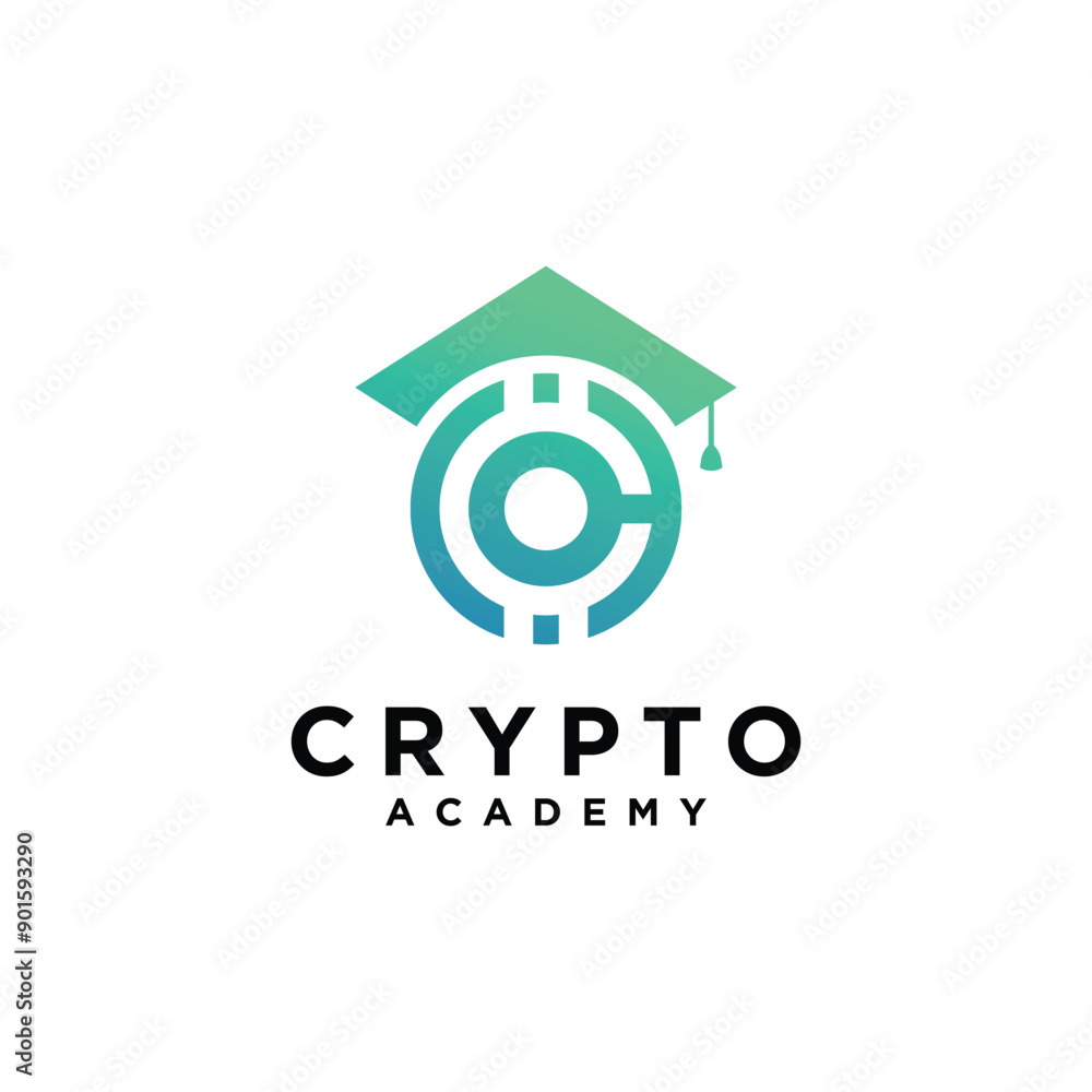 Crypto academy logo icon vector Stock Vector | Adobe Stock
