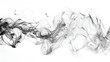 © Nasim - Swirl of black smoke on white background ,Beautiful patterns and lines of smoke on a white background