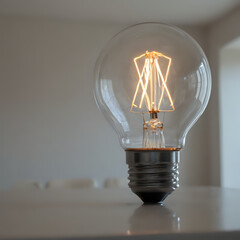 a light bulb that is sitting on a table