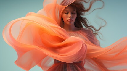 Wall Mural - Bright, flowing motion with gradient hues