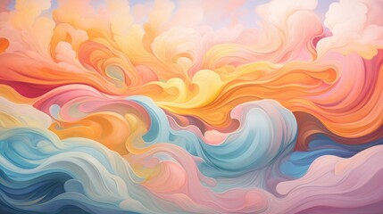 Wall Mural - Bright, flowing motion with gradient hues