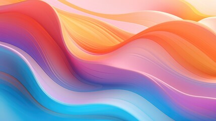 Wall Mural - Bright, flowing motion with gradient hues