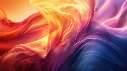 Wall Mural - Bright, flowing motion with gradient hues