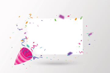 Wall Mural - Colorful Confetti celebrations banner design isolated on transparent background